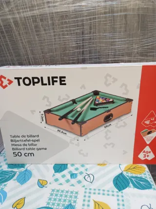 Mini mesa de billar Sobremesa 50cm, Toplife
