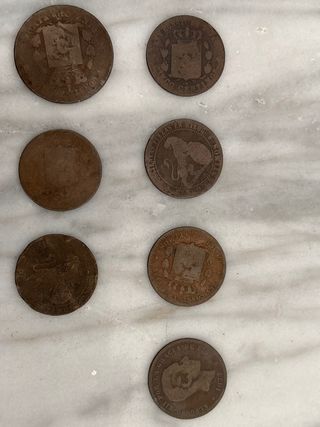 Lote de 7 monedas antiguas