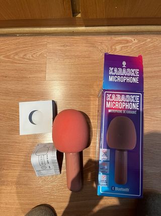 Micrófono Karaoke Bluetooth Rosa