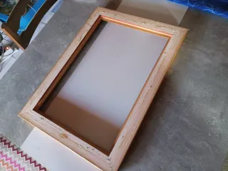 Marco madera color dorado efecto envejecido