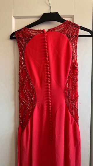 Vestido de fiesta rojo tela elastica