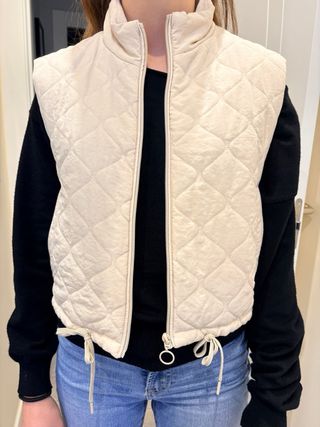 Chaleco acolchado beige