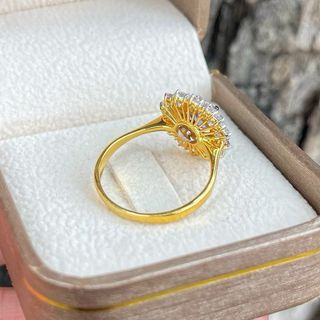 Anillo Oro 18K Zafiro Azul Diamantes 1.32ct