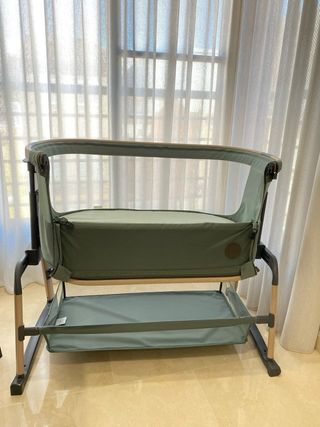 Cuna Colecho Verde y Madera