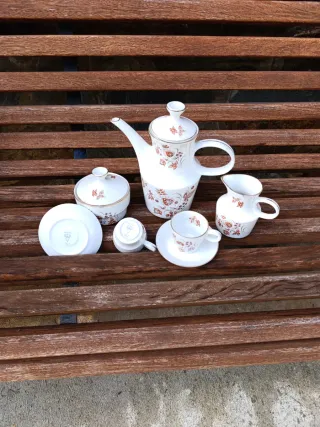 Juego de café de porcelana 11 tazas