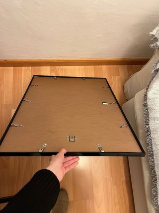 Marco de cuadro negro con cristal