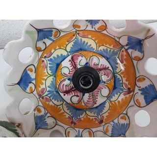 Lámpara colgante cerámica multicolor