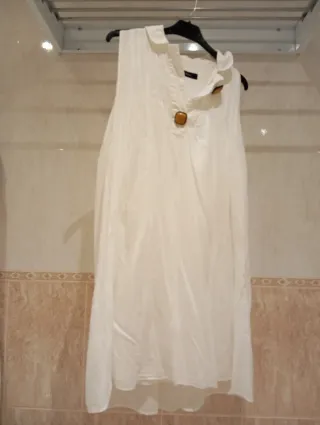 Vestido blanco estilo ibicenco