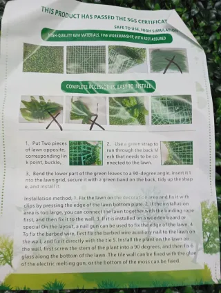 Erba artificiale verde 24 pezzi