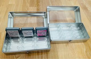 Cajas metálicas organizadoras tintas distress