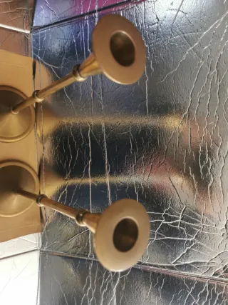 2 candelabro vintag de bronce