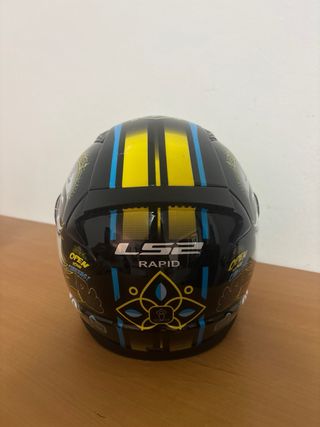 Casco LS2 RAPID Negro y Amarillo