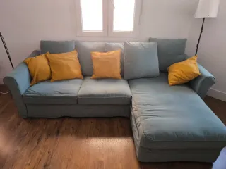 Sofá chaiselongue IKEA GRÖNLID verde. UURGE!