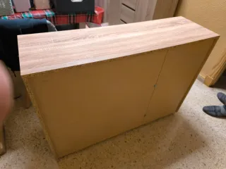 Aparador madera y blanco con cajones