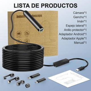 - BNEHHOV 1920P Cámara Endoscópica con Luz, Cáma