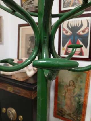 Perchero Thonet Verde Años 20