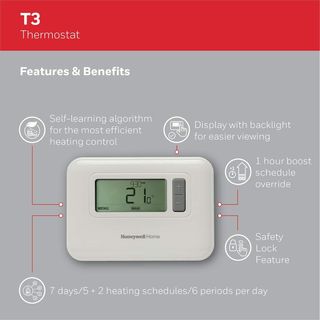 Honeywell Termostato T3 cableado programable 7 día