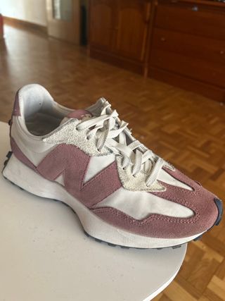 Zapatillas New Balance 327 Rosa y Blanco