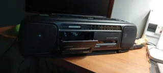 Radio cassette doble pletina con función de grabad