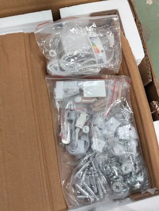 VASAGLE Armario de Baño Alto LED Blanco Nube 170cm