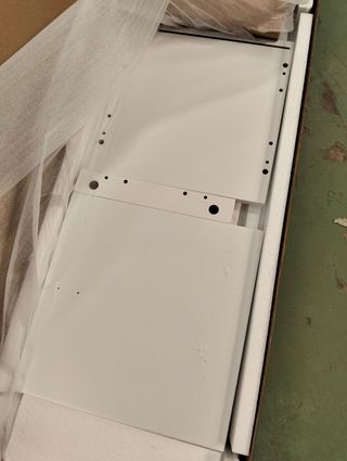 VASAGLE Armario de Baño Alto LED Blanco Nube 170cm