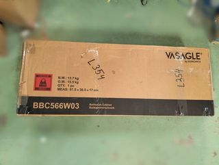 VASAGLE Armario de Baño Alto LED Blanco Nube 170cm