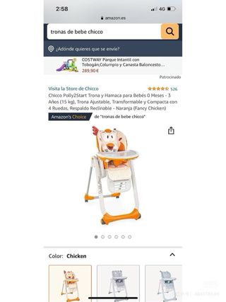 Trona Chicco Polly2Start ajustable