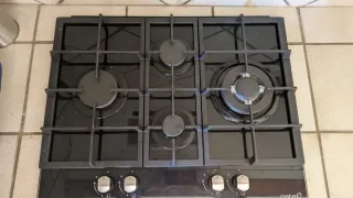 Hornillo de gas 4 fuegos negro