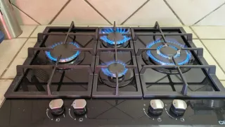 Hornillo de gas 4 fuegos negro