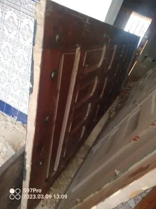 Puertas madera 1,35x2,85 (2 unidades)