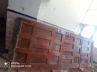 Puertas madera 1,35x2,85 (2 unidades)