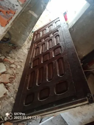 Puertas madera 1,35x2,85 (2 unidades)