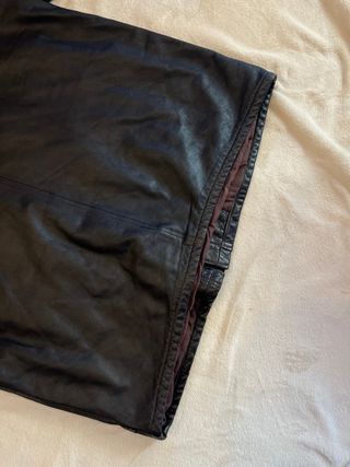 Chaqueta Armani Jeans Cuero Vintage Negra Oversize