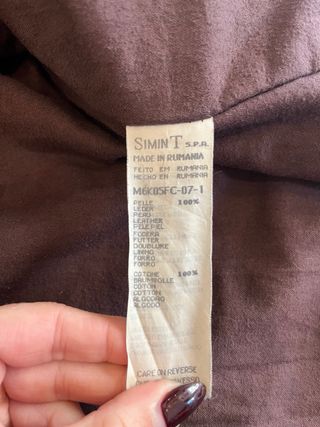 Chaqueta Armani Jeans Cuero Vintage Negra Oversize