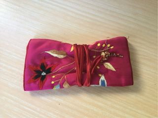 Joyero seda bordada viaje