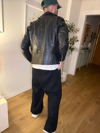 Chaqueta biker de piel Pull&Bear – 100% piel ovina