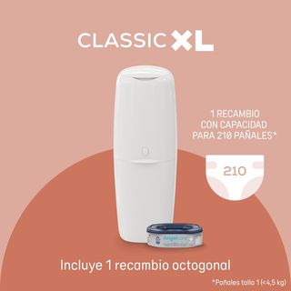 Angelcare Classic XL Cubo de Pañales con Cartucho