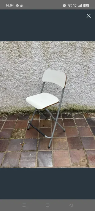 Taburete Blanco Plegable Ikea, precio por las dos