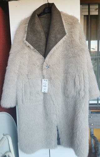 Abrigo reversible doble faz efecto pelo