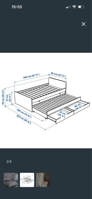 Cama nido 90x200 ikea SLAk.