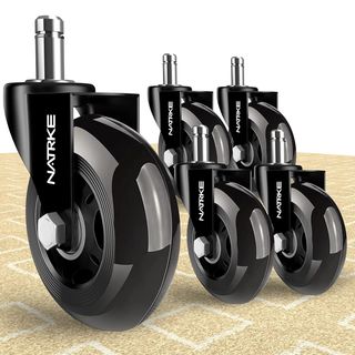 NATRKE Ruedas para Silla Oficina Goma (11mm in ste