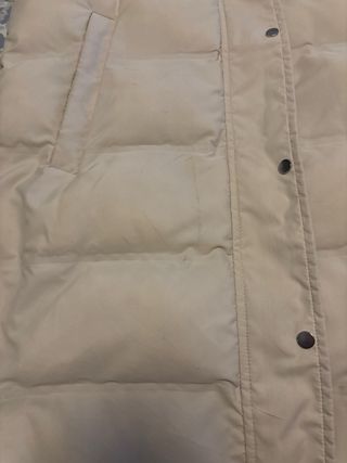 Chaleco acolchado Zara largo beige
