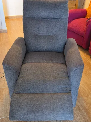 Sillón relax eléctrico gris elevable