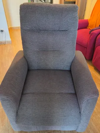 Sillón relax eléctrico gris elevable