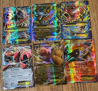 Lote Cartas Pokémon EX Scizor, Dragonite, Moltres