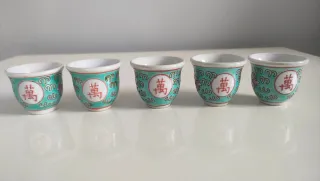 5 Bicchierini Cinesi Porcellana