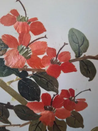 Cuadros Oriental Vintage Pájaros y Flores