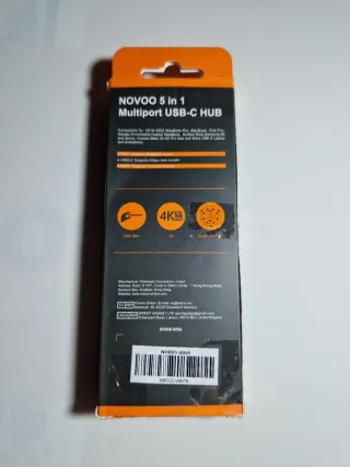 Hub USB-C Novoo 5 en 1 HDMI 4K