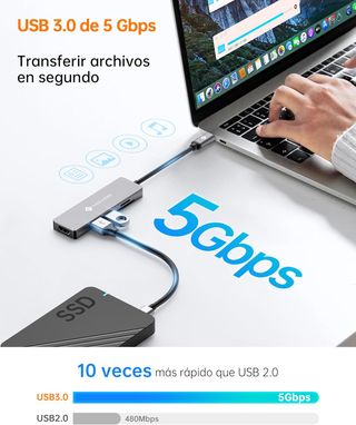 Hub USB-C Novoo 5 en 1 HDMI 4K
