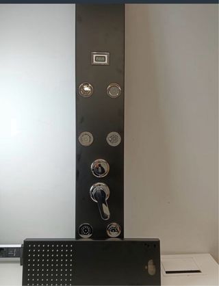 Panel Ducha Negro Termostático